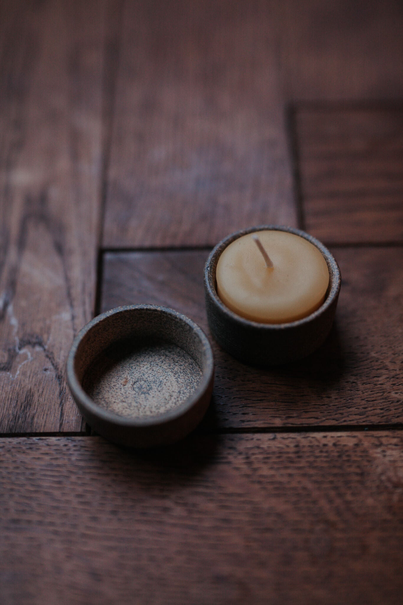 Hand Turned Stoneware Candle Holders by Noosa Pottery Studio キャンドルホルダー