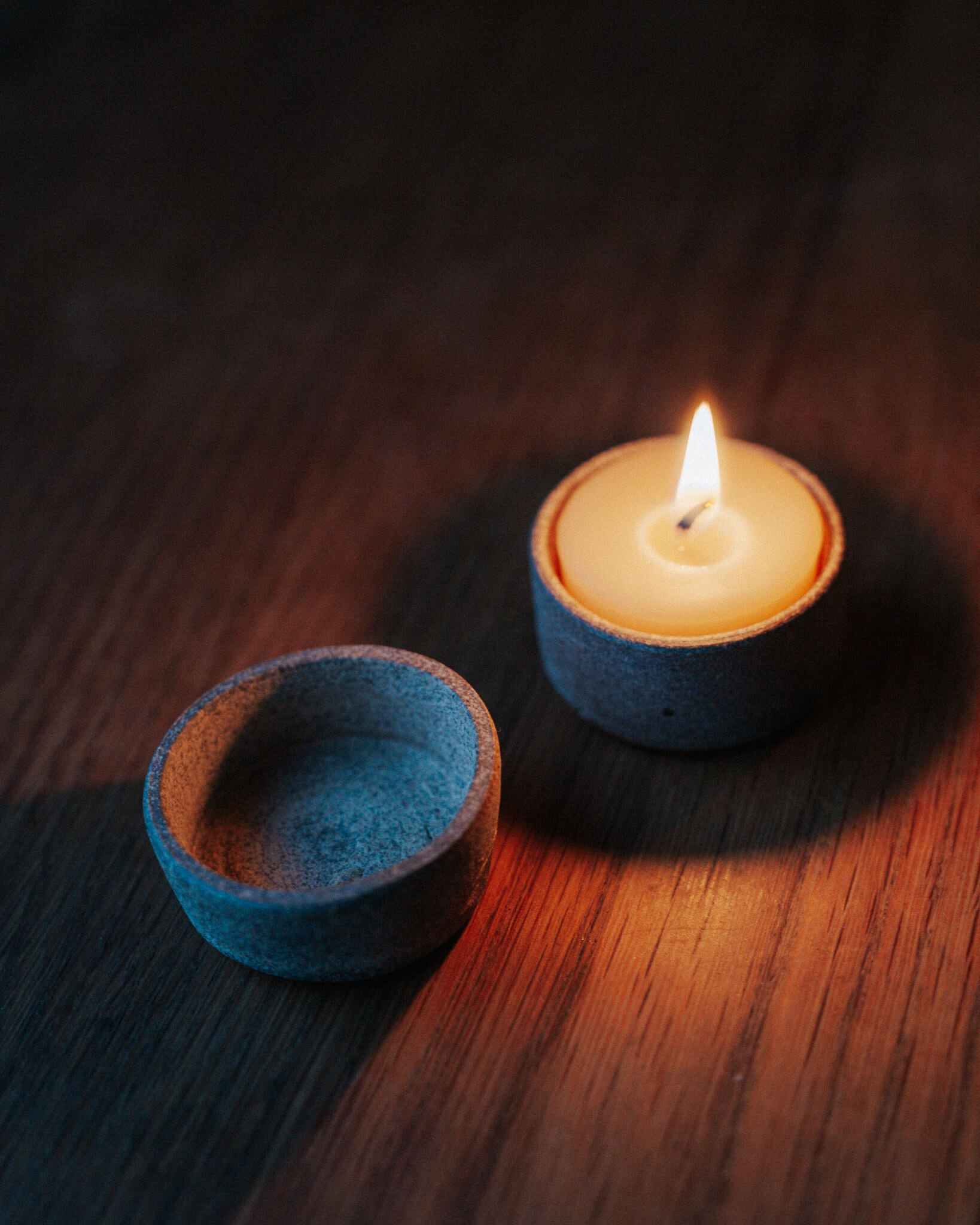 Hand Turned Stoneware Candle Holders by Noosa Pottery Studio キャンドルホルダー